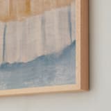 "Light Rustic Formation I" - Art Print in Slate Blue by Angel Walker - Frame Close-up