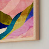 "Mountain landscape I" - Art Print in rainbow pink by Mojca Dolinar - Frame Close-up