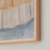 "Light Rustic Formation I" - Art Print in Slate Blue by Angel Walker - Frame Close-up