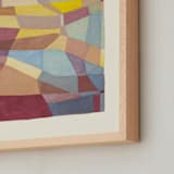 "Globe plot" - Art Print in Peach by Catilustre - Frame Close-up