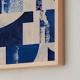 "Shades of Indigo" - Art Print in Indigo by Lena Erysheva - Frame Close-up