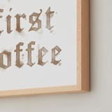 "Coffee Time" - Art Print in Medium Roast by GeekInk Design - Frame Close-up