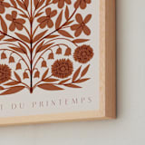 "Les Plantes I" - Art Print in Rust by Katharine Watson - Frame Close-up