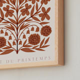 "Les Plantes I" - Art Print in Rust by Katharine Watson - Frame Close-up