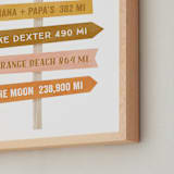 "Near or Far" - Personalized Art Print in Sunset by Laura Hankins - Frame Close-up
