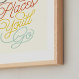 "Going Places" - Art Print in Rust by Yours Madly - Frame Close-up