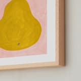 "Barlett Pear" - Art Print in Mustard by Ana Toro - Frame Close-up