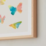 "Watercolor butterflies" - Art Print in Sky by Lindsay Megahed - Frame Close-up