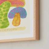 "mushrooms" - Art Print in Multicolor by Renée Stramel - Frame Close-up