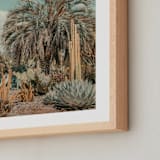 "Cali Cacti" - Art Print in Powder Blue by Irene Suchocki - Frame Close-up