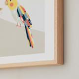 "Cockatiel geometry" - Art Print in Cockatiel yellow by Tati Abaurre - Frame Close-up