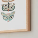 "Into the Woods" - Art Print in Ocean by Sarah Green - Frame Close-up