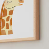 "Giraffe" - Art Print in Butter by Itsy Belle Studio - Frame Close-up