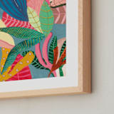 "Treasure" - Art Print in blue by FERNANDA MARTINEZ - Frame Close-up