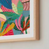 "Treasure" - Art Print in blue by FERNANDA MARTINEZ - Frame Close-up