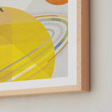 "Space Voyage" - Art Print in Saturn by Robert and Stella - Frame Close-up