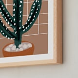 "cactus plant" - Art Print in mud by Cass Loh - Frame Close-up