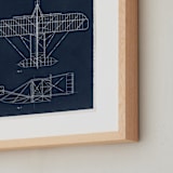 "Plane diagram" - Art Print in Navy by Robert and Stella - Frame Close-up