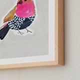 "Stay 1" - Art Print in Pashmina, pink, ink and mustard by Victoria Johnson - Frame Close-up