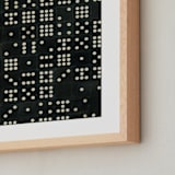 "Double Nine Dominoes" - Art Print in Onyx by Heather Schertzer - Frame Close-up