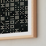 "Double Nine Dominoes" - Art Print in Onyx by Heather Schertzer - Frame Close-up