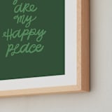 "Happy Place" - Art Print in Grass by Kelly Watkins - Frame Close-up