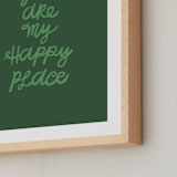 "Happy Place" - Art Print in Grass by Kelly Watkins - Frame Close-up