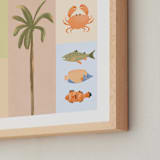 "Coastal Paradise" - Art Print in Sand by Kate Blalock - Frame Close-up