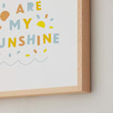 "Sunshine Letters" - Art Print in Pastel by Ariel Rutland - Frame Close-up