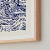 "Catch A Wave" - Art Print in Ultramarine by Kym Fulmer - Frame Close-up