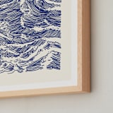 "Catch A Wave" - Art Print in Ultramarine by Kym Fulmer - Frame Close-up