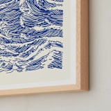 "Catch A Wave" - Art Print in Ultramarine by Kym Fulmer - Frame Close-up