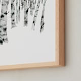 "Birch Forest" - Art Print in Birch Grey by Jean Choe Art and Design - Frame Close-up