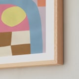 "Lazy daze" - Art Print in peach fuzz by Coby Starck - Frame Close-up