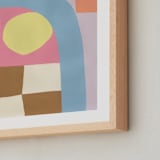 "Lazy daze" - Art Print in peach fuzz by Coby Starck - Frame Close-up