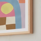 "Lazy daze" - Art Print in peach fuzz by Coby Starck - Frame Close-up