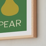 "fruit III" - Art Print in Green by Ellen Schlegelmilch - Frame Close-up