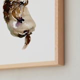"Mommy Is My World" - Art Print in Otter Brown by Jean Choe Art and Design - Frame Close-up