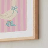 "Western Waddle" - Art Print in Rose by Creo Study - Frame Close-up