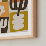 "Botanical Cut-Outs" - Art Print in Papaya Orange by Alisa Galitsyna - Frame Close-up