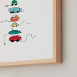 "On the Move" - Art Print in Multi-color by Kelly Ventura - Frame Close-up