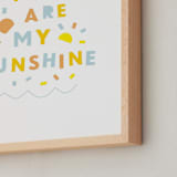 "Sunshine Letters" - Art Print in Pastel by Ariel Rutland - Frame Close-up
