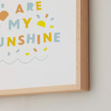 "Sunshine Letters" - Art Print in Pastel by Ariel Rutland - Frame Close-up