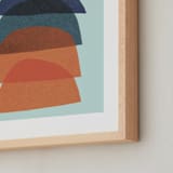 "paper stack" - Art Print in cosmic mint by Carrie Moradi - Frame Close-up