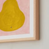 "Barlett Pear" - Art Print in Mustard by Ana Toro - Frame Close-up