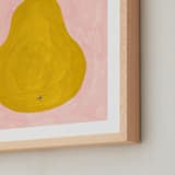 "Barlett Pear" - Art Print in Mustard by Ana Toro - Frame Close-up