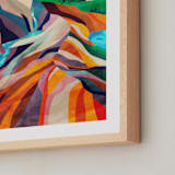 "Two Explorers II" - Art Print in Burnt Orange by Mojca Dolinar - Frame Close-up