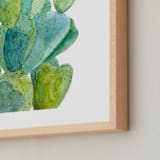 "Cacti" - Art Print in Cactus green by Alexandra Dzh - Frame Close-up
