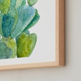 "Cacti" - Art Print in Cactus green by Alexandra Dzh - Frame Close-up