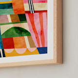 "Summer blocks" - Art Print in Rainbow by Mojca Dolinar - Frame Close-up